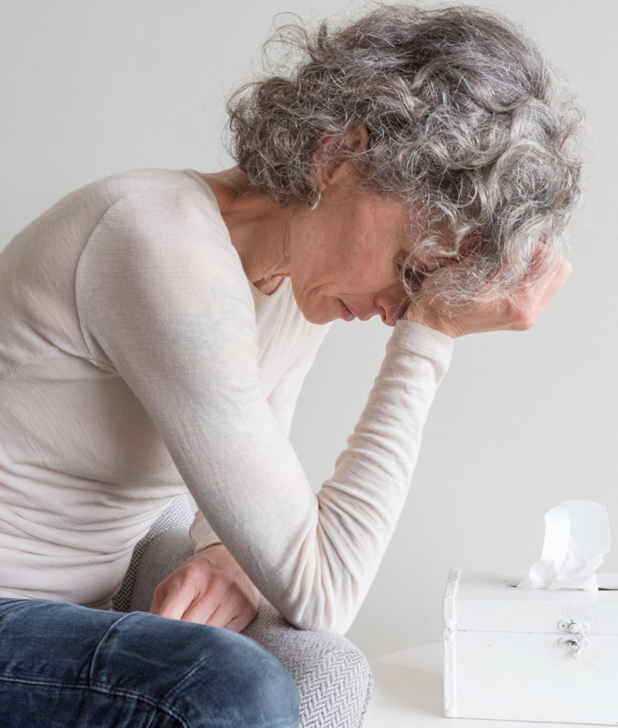 Disappointed older woman