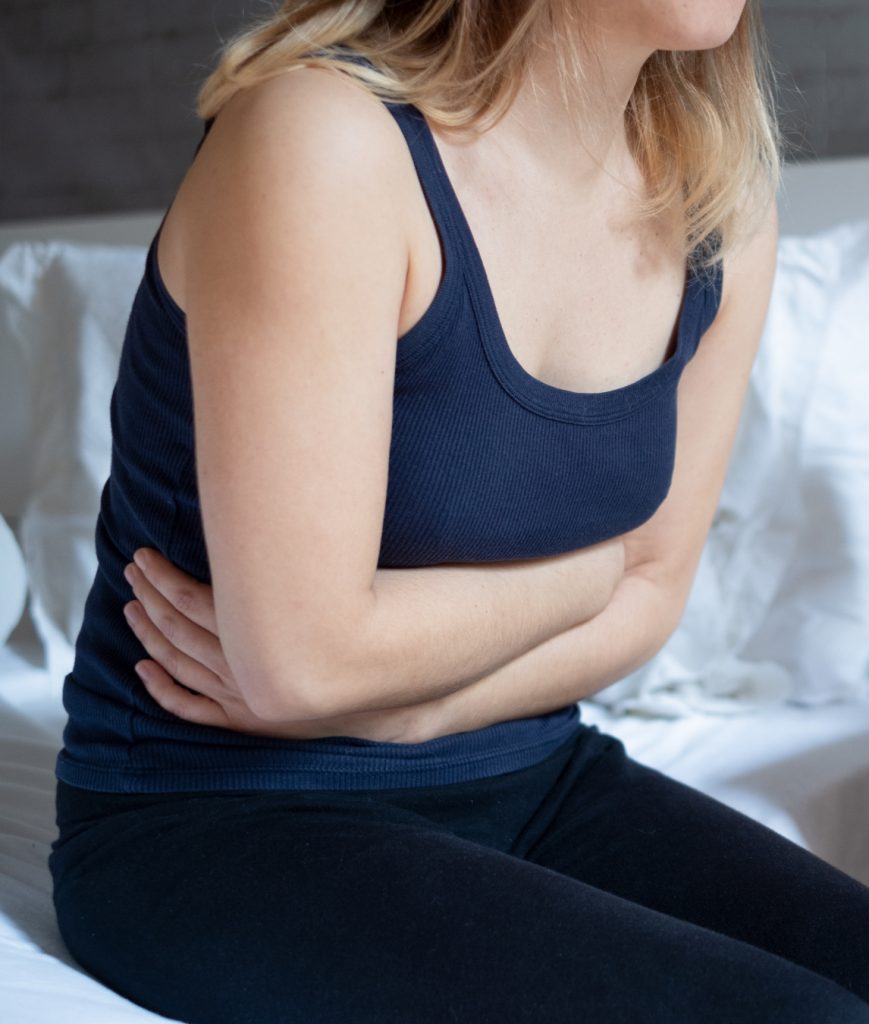 Woman experiencing pelvic pain