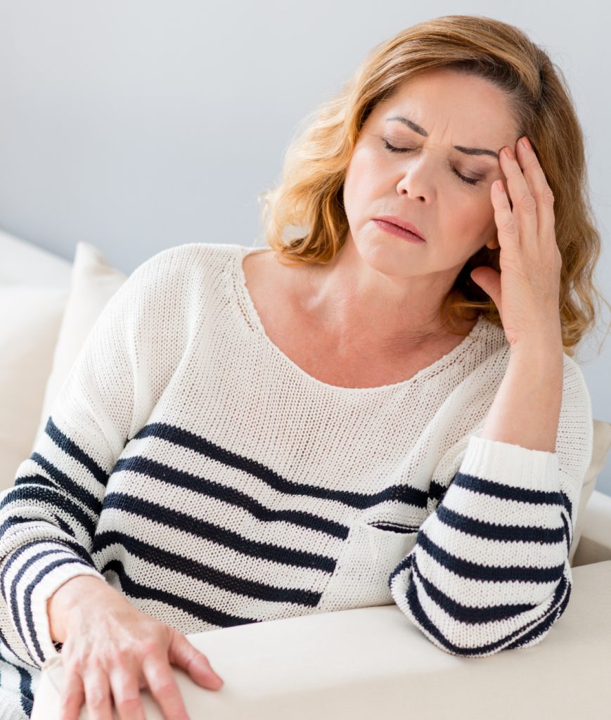 Discouraged older woman