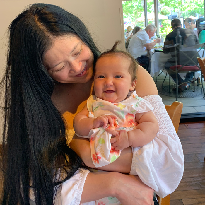 Alexis Tran Kimble and baby